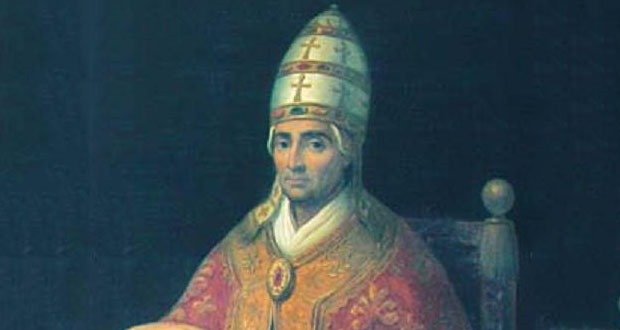 Pope Benedict XII - Painting of him sitting in a chair.